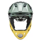 UVEX JAKKYL HDE 2.0 BOA, mustár / zöld lecsatolható állvédős enduro fejvédő sisak Akció
