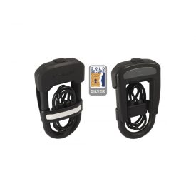 HIPLOK DC zár U-lakat 1m sodronnyal fekete 1kg