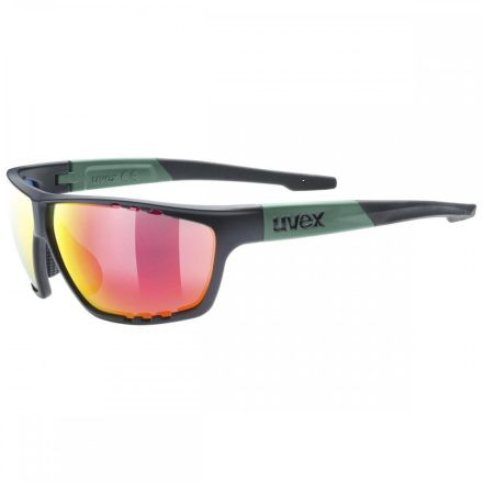 Uvex Sportstyle 706 napszemüveg, Matt zöld / Piros