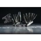 17 funkciós LEZYNE V Pro 17 Fekete multiszerszám, zsebszerszám Tubeless javítóval 122g