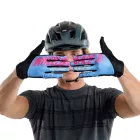 L-es Troy Lee Deisgns Flowline PEACE-UP COBALT kesztyű fekete, kék