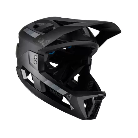 Leatt Enduro MTB 2.0 lecsatolható állvédős 690g Fullface sisak fekete