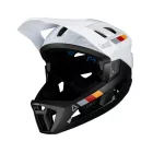 Leatt Enduro MTB 2.0 lecsatolható állvédős 690g Fullface sisak fekete-fehér