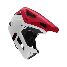   Leatt Enduro MTB 4.0 lecsatolható állvédős Fullface sisak piros-fehér