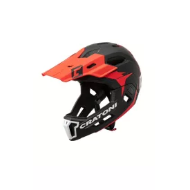   CRATONI C-Maniac 2.0 MX Fekete/Piros Matt - L/XL (59-62 cm) lecsatolható állvédős full face sisak