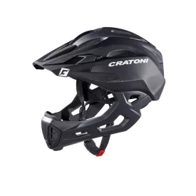   CRATONI C-Maniac Matt fekete S/M-es MTB / Enduro bukósisak levehető állvédővel