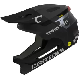   CRATONI MadCat MIPS Junior Full Face sisak S/M (52–56 cm) – Fekete matt lecsatolható állvédős full face