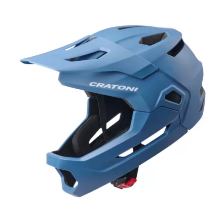 CRATONI MadCat MIPS Junior Full Face sisak S/M (52–56 cm) – Kék matt lecsatolható állvédős full face
