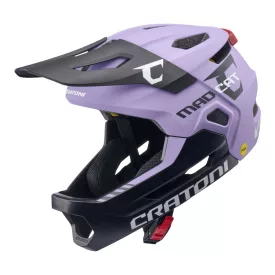   CRATONI MadCat MIPS Junior Full Face sisak S/M (49–56 cm) – Lila/Fekete matt lecsatolható állvédős full face