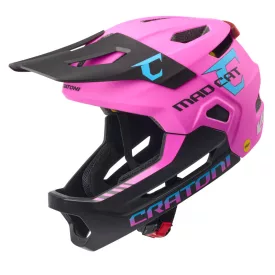   CRATONI MadCat MIPS Junior Full Face sisak S/M (49–56 cm) – Pink/Fekete matt lecsatolható állvédős full face