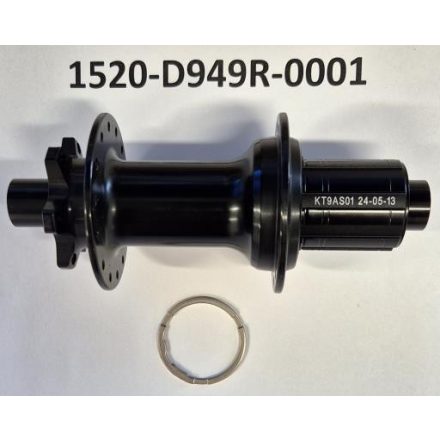 Hátsó agy D949R 28H 11 sebességes 157/Ø12mm 6 csavaros fekete W/1.8-as távtartóval