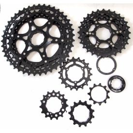   10seb. 11-42T Sunrace CSMS3 10AY ALU bakos Fekete fogaskoszorú 448g