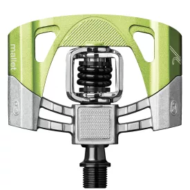   CRANKBROTHERS Mallet 2 ipari csapágyas Alu testű SPD PEDÁL ezüst/zöld