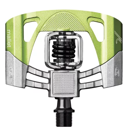 CRANKBROTHERS Mallet 2 ipari csapágyas Alu testű SPD PEDÁL ezüst/zöld