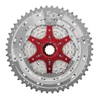 12seb. 11-50T SUNRACE CSMZ90 WA5 ezüst-piros Fogaskoszorú