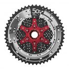 12seb. 11-50T SUNRACE CSMZ90 WA5 fekete-piros Fogaskoszorú