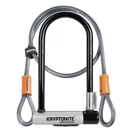 Kryptonite Kryptolok STD kulcsos U-lakat + hurokkábel