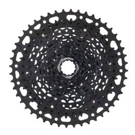   10seb. 11-48T Microshift Advent X CS-H104 Acél bakos Fekete Fogaskoszorú 630g