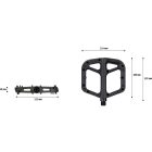 OneUp ipari csapágyas Kompozit platform pedál 115 x 105mm 355g türkiz