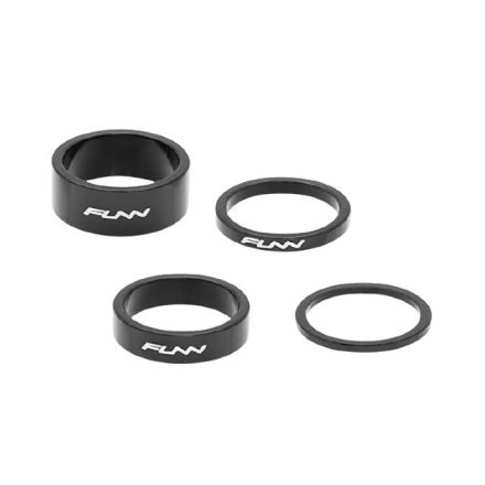 FUNN SPACER 1 1/8" A-Head Alu (3, 5, 10, 15mm) Fekete hézagoló gyűrű szett