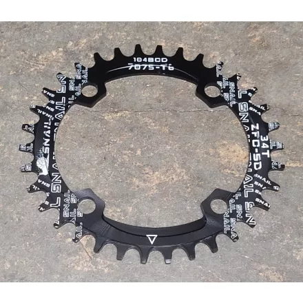 104mm 34t ALU Narrow Wide Kerek Spyral/Snail fekete lánckerék