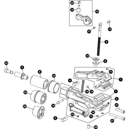 Park Tool álványfej felső rész (100-3D, 100-5D, 100-25D)