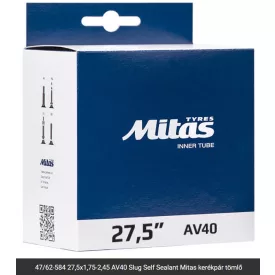   47/62-584 (650B) 27,5x1,75-2,45 AV40 Slug Self Sealant Mitas Tömítőfolyadékos Autószelepes gumitömlő