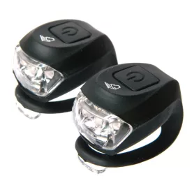 Szilikon villogó párban Velotech 2 LED Fekete