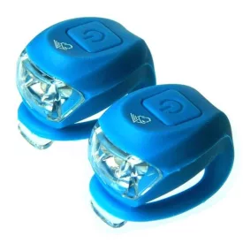 Szilikon villogó párban Velotech 2 LED Kék