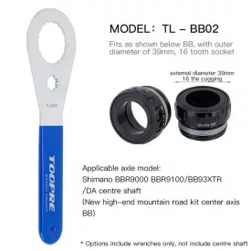   TOOPRE BB40,5-16 SHIMANO Shimano BBR9000, MT800 KÖZÉPCSAPÁGY szerszám