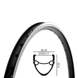 Abroncs 20" (406) 36H alu df. fekete MILLENNIUM ITALIA