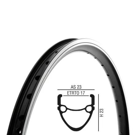 Abroncs 20" (406) 36H alu df. fekete MILLENNIUM ITALIA