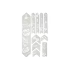 AMS Honeycomb Frame Guard Extra. HELL GANG fehér átlátszó vázvédő matrica szett