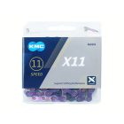 KMC X11 Oilslick 11 sebességes 118 szemes lánc patentszemmel