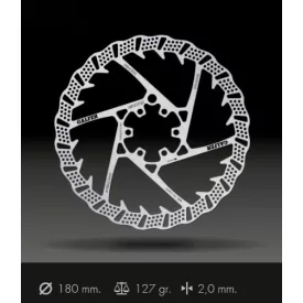   180mm Galfer Shark 2.0 mm – 6 csavaros féktárcsa (DB023W)