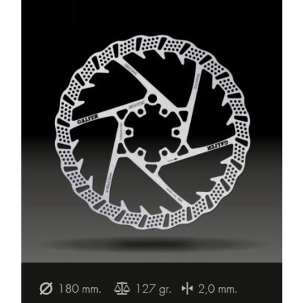 180mm Galfer Shark 2,0mm 6 csavaros féktárcsa