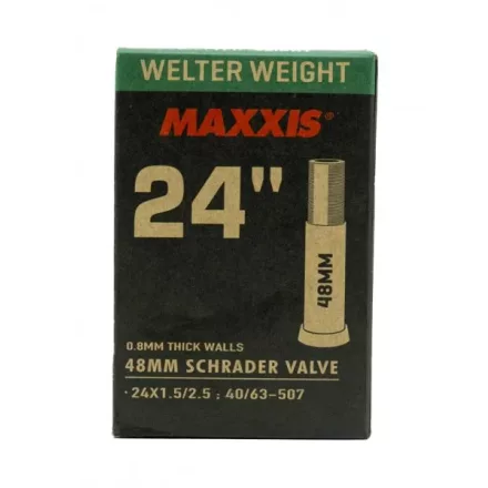 24X1.5/2.5 Maxxis WELTER WEIGHT Autószelepes gumitömlő 151g