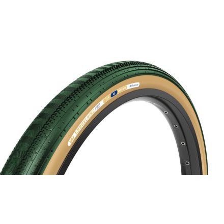 (Április végétől!) 700x45C PANARACER Gravelking SS Tubeless hajtogatós British Racing Green, Brown sidewall 2026 Limited Edition gumiköpeny 