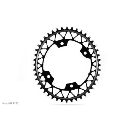 Lánckerék aB GRAVEL OVAL 110BCD 4 lyukas csavarokkal fekete 48T