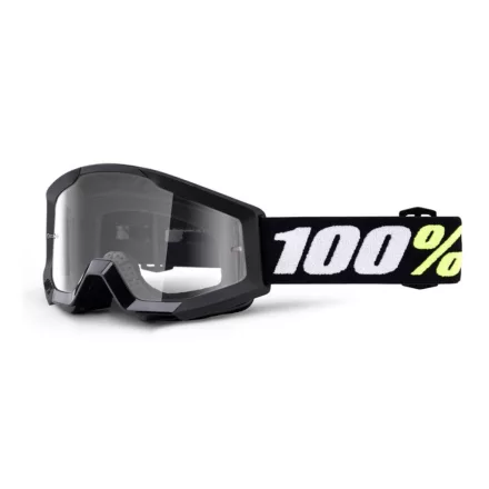 100% Strata 2 Mini Gyerek Cross Szemüveg fekete, áttetsző lencsékkel
