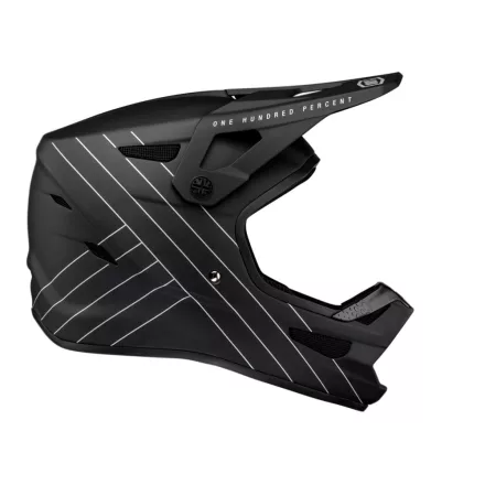 100% Status DH/BMX full face sisak essential black fekete