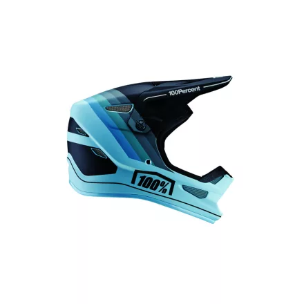 100% Status DH/BMX kék (Decline Grey) fullface sisak