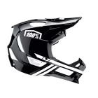 L-es 100% Trajecta fullface enduro bukósisak 860g fekete-fehér 