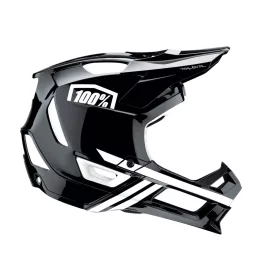   L-es 100% Trajecta fullface enduro bukósisak 860g fekete-fehér 