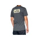 100% Ultra rövid ujjú sötétszürke póló