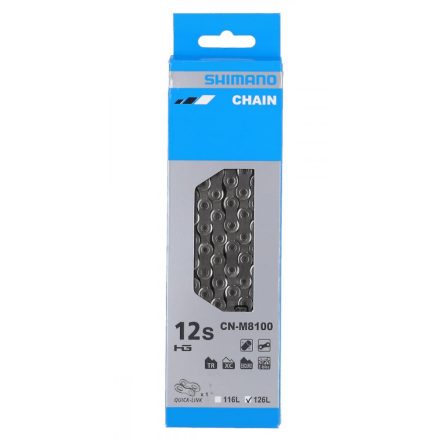 12seb. Shimano DEORE XT 126 szemes patentszemes lánc