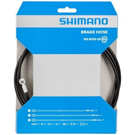 Shimano SM-BH90 hidraulikus tárcsafék vezeték Fekete 1700mm hátsó banjos (ZEE, Saint, SLX, XT, XTR)