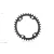 Lánckerék aB Országúti OVAL 110BCD asszim Shimano 9100/8000 4 lyukas fekete 34T
