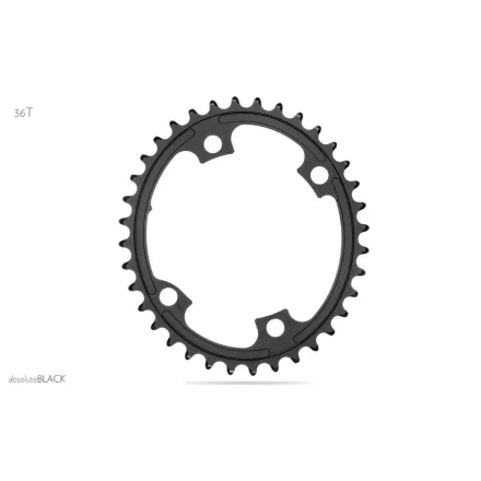 Lánckerék aB Országúti OVAL 110BCD asszim Shimano 9100/8000 4 lyukas fekete 36T