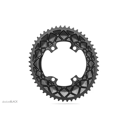 Lánckerék aB Országúti OVAL 110BCD asszim Shimano 9100/8000 4 lyukas fekete 50T
